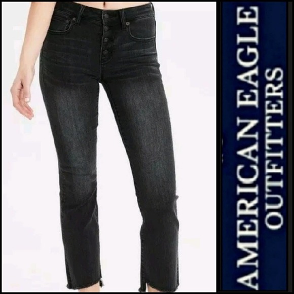 NEW! AMERICAN EAGLE High Rise Crop Flare 20L. - Picture 1 of 7